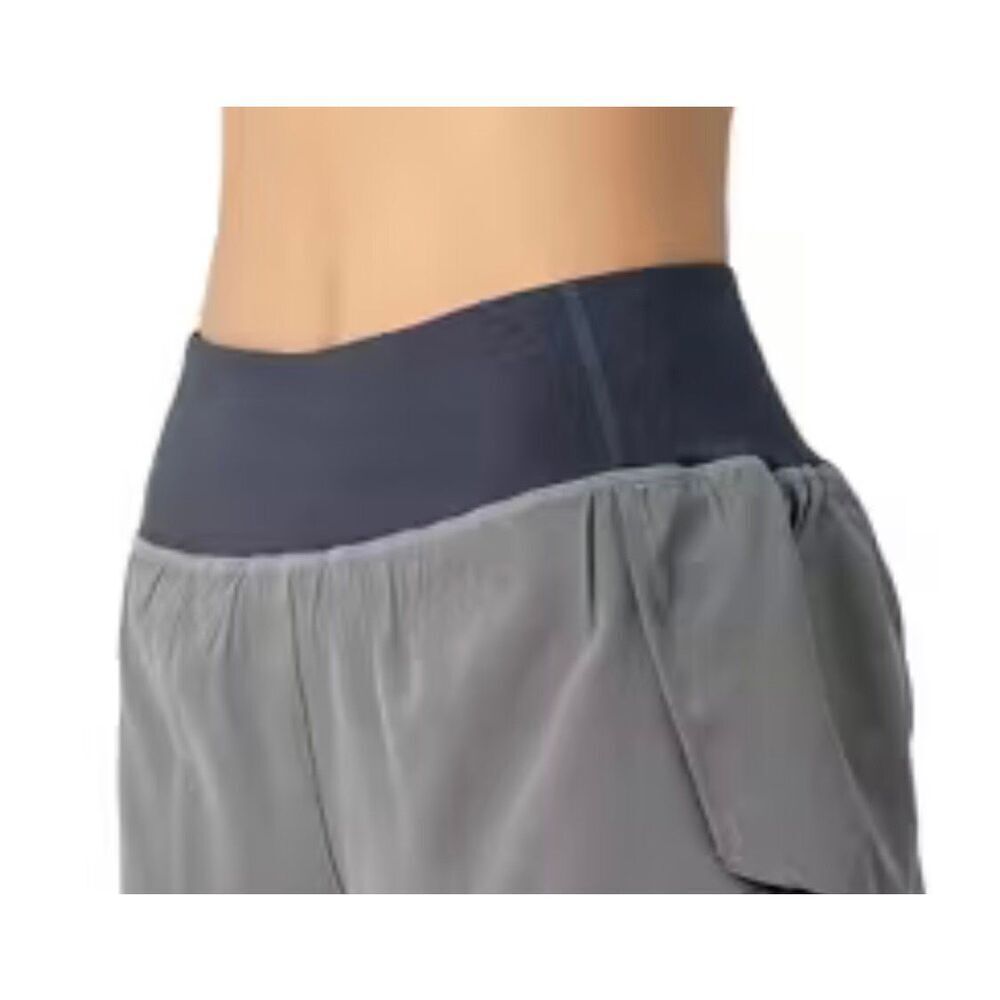 G Gradual gray athletic swim running shorts with top back zipper, inner lining s